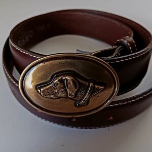 ORVIS Labrador Brass and Leather Belt Woman's M